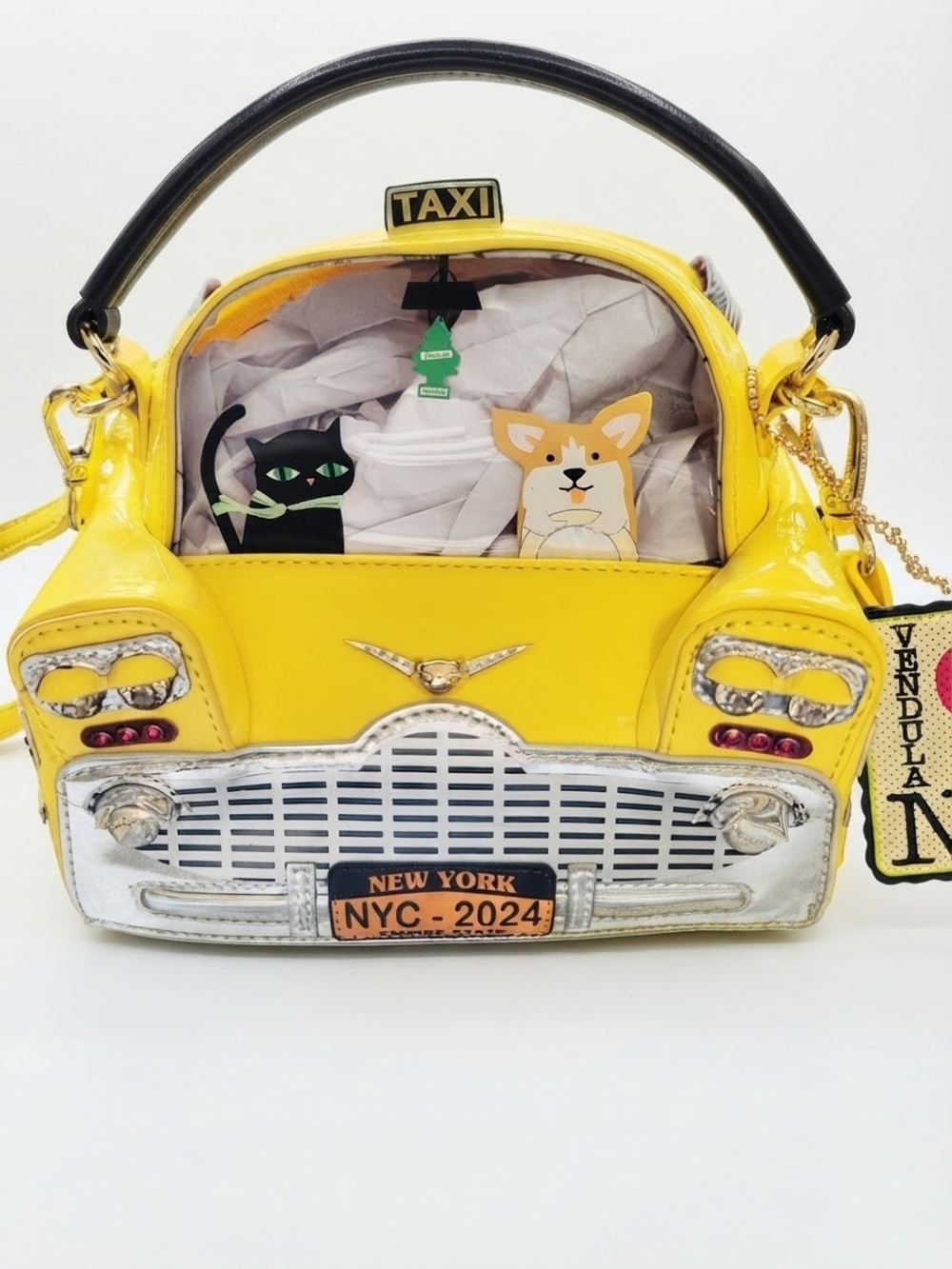 Vendula London Yellow Taxi Novelty Crossbody Bag